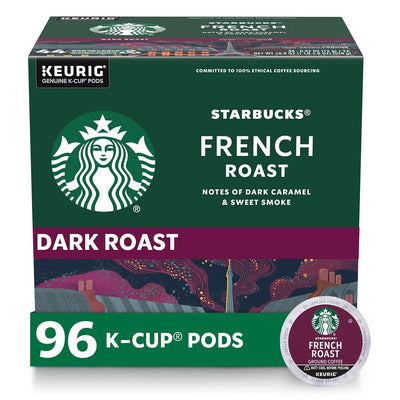 Starbucks K-Cup Coffee Pods, French Roast for Keurig Brewers, 96-count