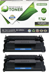 Renewable Toner 87A CF287A MICR Toner Cartridge for check printing (2-Pack)