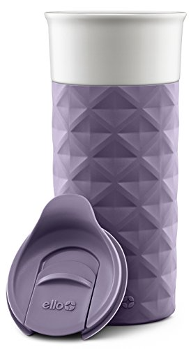 Ello Ogden Ceramic 16 oz Travel Mug with Splash-Resistant Slider Lid and Protective Sleeve