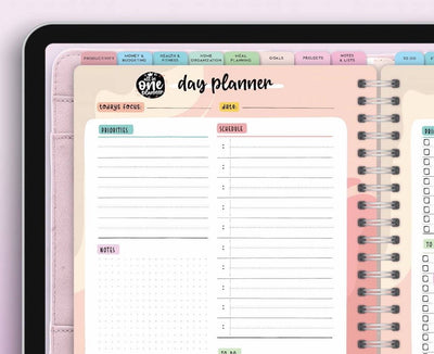 2024 Digital GoodNotes Planner for iPads & Tablets - Daily, Weekly & Monthly notebook pages: Clickable Index, Hyperlinked Tabs, Note Section - Prime Office Products -