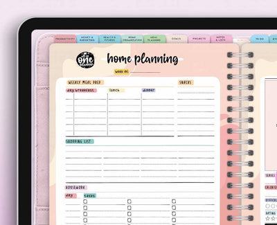 2024 Digital GoodNotes Planner for iPads & Tablets - Daily, Weekly & Monthly notebook pages: Clickable Index, Hyperlinked Tabs, Note Section - Prime Office Products -