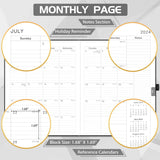 2024 Elegant Academic Planner, Weekly Monthly Daily Organizer, 8'' × 10'', Black - Prime Office Products -