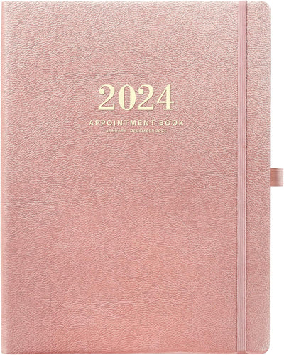 2024 Weekly Appointment Book - Daily/Hourly Planner with 15-Minute Intervals, 8.4" x 11.1" - Prime Office Products -