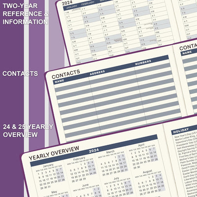 2024 Weekly Appointment Book - Daily/Hourly Planner with 15-Minute Intervals, 8.4" x 11.1" - Prime Office Products -