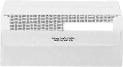 500 Flip and Seal Double Window Security Check No. 8 Envelopes - Designed for Quickbooks Checks - Prime Office Products -