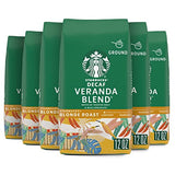 Starbucks Blonde Roast Ground Coffee, Decaf Veranda, 6 bags (12 oz)