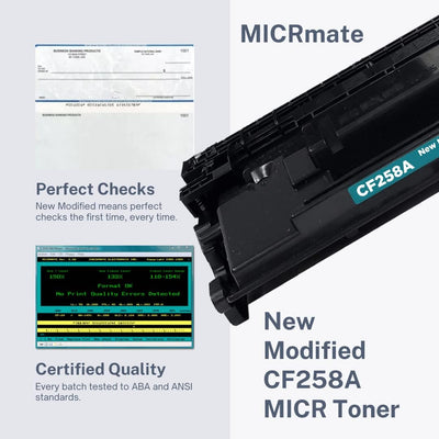 58A OEM Modified HP CF258A MICR Toner Cartridge for Check Printing - Prime Office Products -