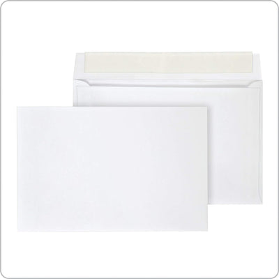 Columbian Invitation & Greeting Card Envelopes, A9, Self-Seal, Straight Flap, White Wove, 100/Box