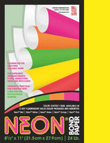 Pacon Neon Multi-Purpose Paper, Yellow, 8-1/2" x 11", 100 Sheets