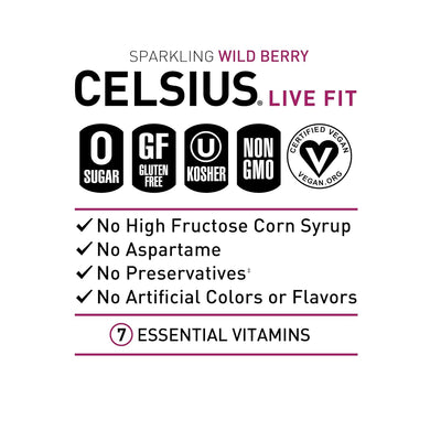 CELSIUS Sparkling Functional Lifestyle Fitness Essential Energy Drink, 12 Fl Oz (12-Pack)