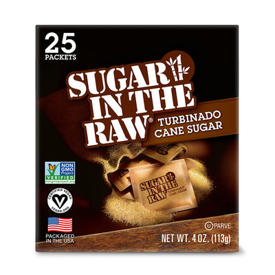 Sugar In The Raw Turbinado Cane Packets, 200 Count, Natural Sweetener - 2-pack