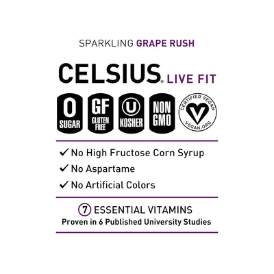 CELSIUS Sparkling Functional Lifestyle Fitness Essential Energy Drink, 12 Fl Oz (12-Pack)