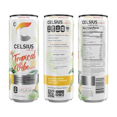 CELSIUS Sparkling Functional Lifestyle Fitness Essential Energy Drink, 12 Fl Oz (12-Pack)