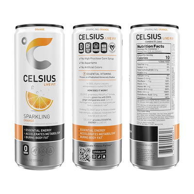 CELSIUS Sparkling Functional Lifestyle Fitness Essential Energy Drink, 12 Fl Oz (12-Pack)