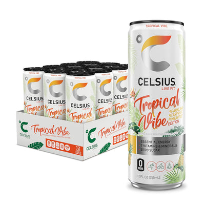 CELSIUS Sparkling Functional Lifestyle Fitness Essential Energy Drink, 12 Fl Oz (12-Pack)