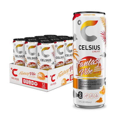 CELSIUS Sparkling Functional Lifestyle Fitness Essential Energy Drink, 12 Fl Oz (12-Pack)