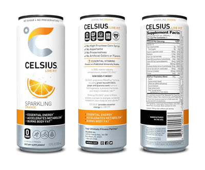 CELSIUS Sparkling Functional Lifestyle Fitness Essential Energy Drink, 12 Fl Oz (12-Pack)