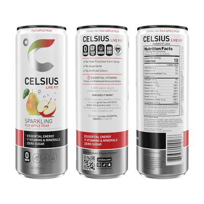 CELSIUS Sparkling Functional Lifestyle Fitness Essential Energy Drink, 12 Fl Oz (12-Pack)