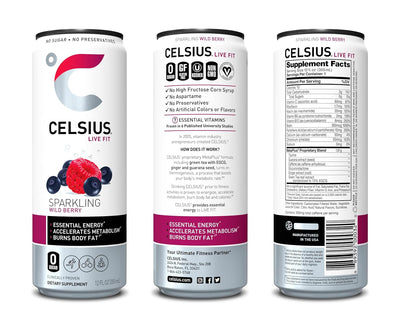 CELSIUS Sparkling Functional Lifestyle Fitness Essential Energy Drink, 12 Fl Oz (12-Pack)