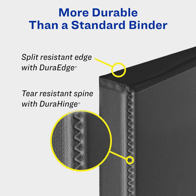 Avery Heavy-Duty 3 Ring Binders, 1.5 Inch Slant Rings, Customizable Cover