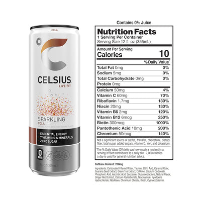 CELSIUS Sparkling Functional Lifestyle Fitness Essential Energy Drink, 12 Fl Oz (12-Pack)