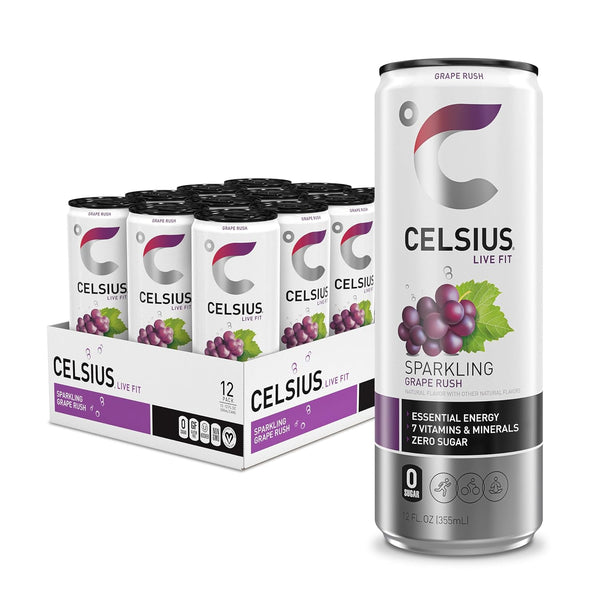 CELSIUS Sparkling Functional Lifestyle Fitness Essential Energy Drink, 12 Fl Oz (12-Pack)