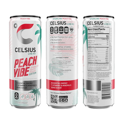 CELSIUS Sparkling Functional Lifestyle Fitness Essential Energy Drink, 12 Fl Oz (12-Pack)