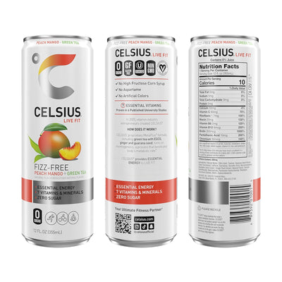 CELSIUS Sparkling Functional Lifestyle Fitness Essential Energy Drink, 12 Fl Oz (12-Pack)