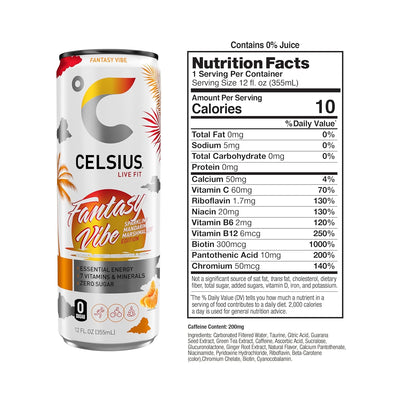 CELSIUS Sparkling Functional Lifestyle Fitness Essential Energy Drink, 12 Fl Oz (12-Pack)