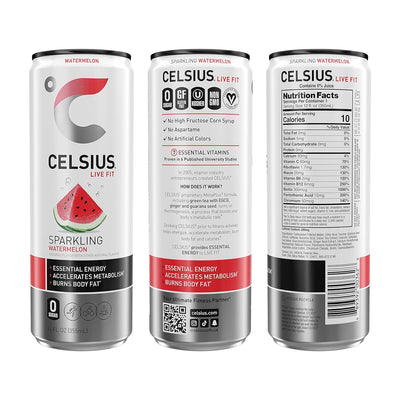 CELSIUS Sparkling Functional Lifestyle Fitness Essential Energy Drink, 12 Fl Oz (12-Pack)