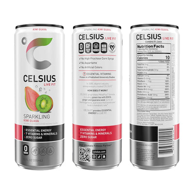 CELSIUS Sparkling Functional Lifestyle Fitness Essential Energy Drink, 12 Fl Oz (12-Pack)