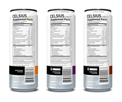 CELSIUS Sparkling Functional Lifestyle Fitness Essential Energy Drink, 12 Fl Oz (12-Pack)