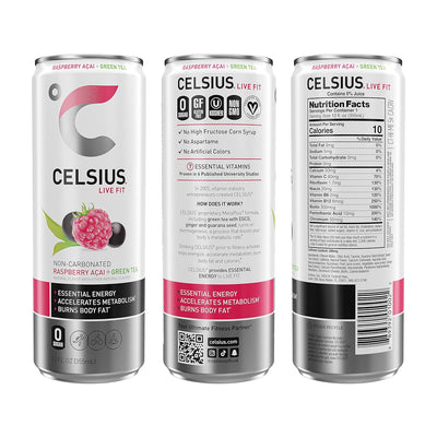 CELSIUS Sparkling Functional Lifestyle Fitness Essential Energy Drink, 12 Fl Oz (12-Pack)