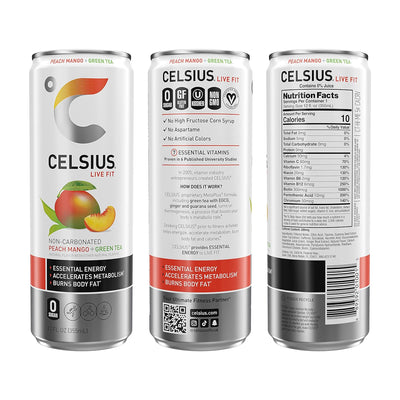 CELSIUS Sparkling Functional Lifestyle Fitness Essential Energy Drink, 12 Fl Oz (12-Pack)