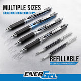 Pentel EnerGel RTX Retractable Liquid Gel Pens, Medium Point, 0.7 mm, 12-count