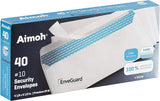 Aimoh #10 Security Envelopes, Double Window, Self Seal, Security Tinted - Prime Office Products -