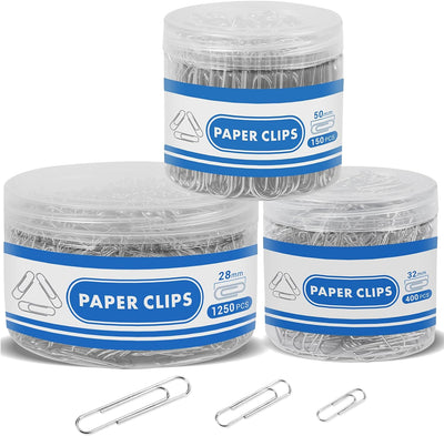 Alago Metal Paper Clips, 700 Assorted Sizes, Large Medium & Small, for Paperwork and Office Supplies - Prime Office Products -