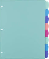 Avery Big Tab Durable Dividers for 3 Ring Binders, with 8 multicolor tabs, Pastel Brights - Prime Office Products -