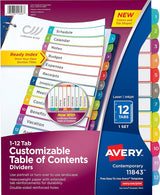 Avery Big Tab Insertable Dividers with 5 Multicolor Tabs, Pack of 48 - Prime Office Products -