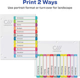 Avery Big Tab Insertable Dividers with 5 Multicolor Tabs, Pack of 48 - Prime Office Products -