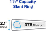 Avery Heavy-Duty View White Binder with 1.5-Inch Three Booster Slant Rings, 6 Pack - Prime Office Products -