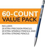 BIC Mechanical Pencil Variety Pack, #2 with eraser, 0.5mm, 0.7mm, 0.9mm, Refillable, 60-Count - Prime Office Products -