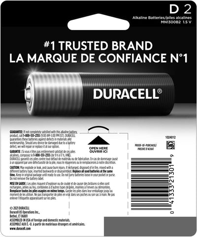 Duracell Coppertop D All-Purpose Alkaline Battery for Household and Office Devices, 8-Pack - Prime Office Products -