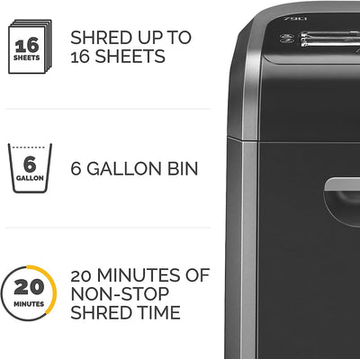 Fellowes ‎Powershred 99Ci Jam-Proof High Security Crosscut Paper Shredder - Prime Office Products - 16 Sheet