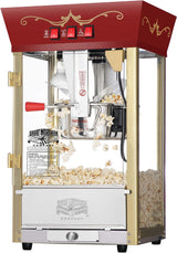 Great Northern Popcorn Company Black Antique Style Popcorn Machine, 8 Ounce - Prime Office Products - Red Popper