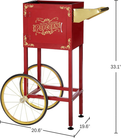 Great Northern Popcorn Company Black Antique Style Popcorn Machine, 8 Ounce - Prime Office Products - Popcorn Cart