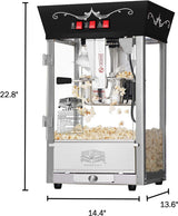 Great Northern Popcorn Company Black Antique Style Popcorn Machine, 8 Ounce - Prime Office Products - Black Popper