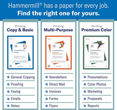 Hammermill Printer Paper, 20 Lb Copy Paper, 8.5 x 11, 92 Bright - Prime Office Products - 10 Ream | 5000 Sheets