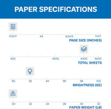 Hammermill Printer Paper, 20 Lb Copy Paper, 8.5 x 11, 92 Bright - Prime Office Products - 10 Ream | 5000 Sheets