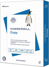 Hammermill Printer Paper, 20 Lb Copy Paper, 8.5 x 11, 92 Bright - Prime Office Products - 10 Ream | 5000 Sheets